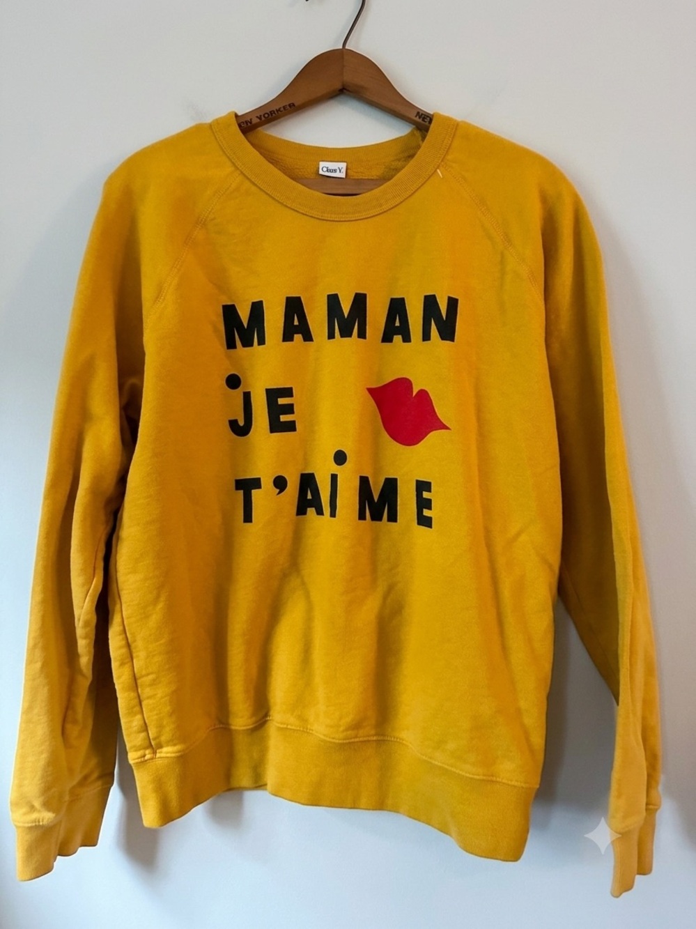 Clare V. + Every Mother Counts “I Love You Mother” Sweatshirt yellow size S - Picture 7 of 11